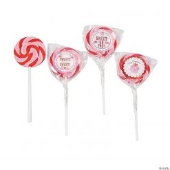 Sweet On You Valentine Swirl Lollipops - 12 Pc.