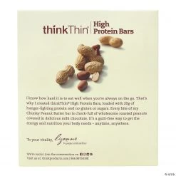 ThinkThin High Protein Bars Chunky Peanut Butter, 2.1 oz, 10 Count -Candy&Snacks Official Shop thinkthin high protein bars chunky peanut butter 2 1 oz 10 count13966484 a03 1
