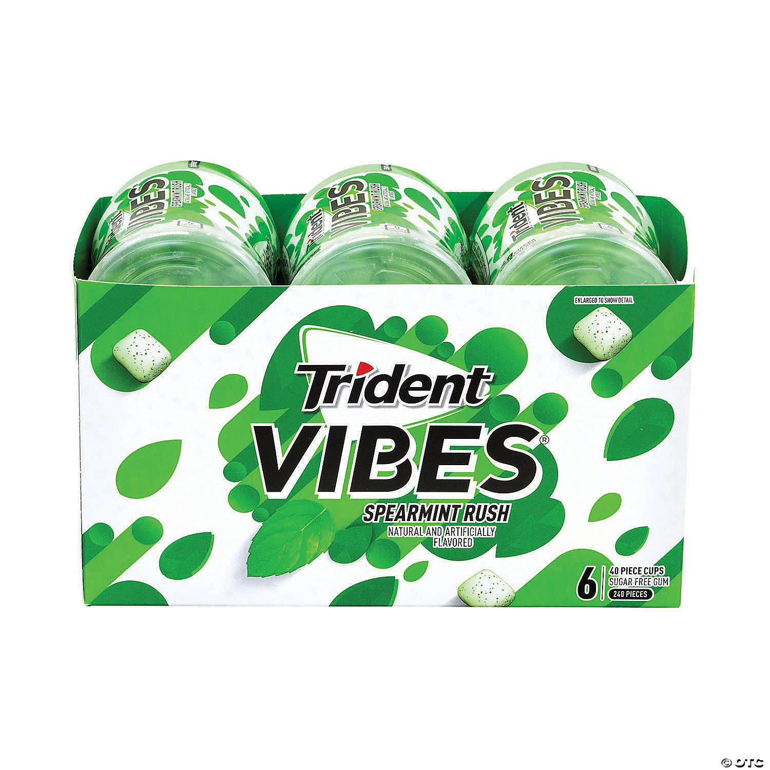 TRIDENT Vibes Spearmint Sugar-Free Gum, 40 Pieces, 6 Pack 3 TRIDENT Vibes Spearmint Sugar-Free Gum, 40 Pieces, 6 Pack
