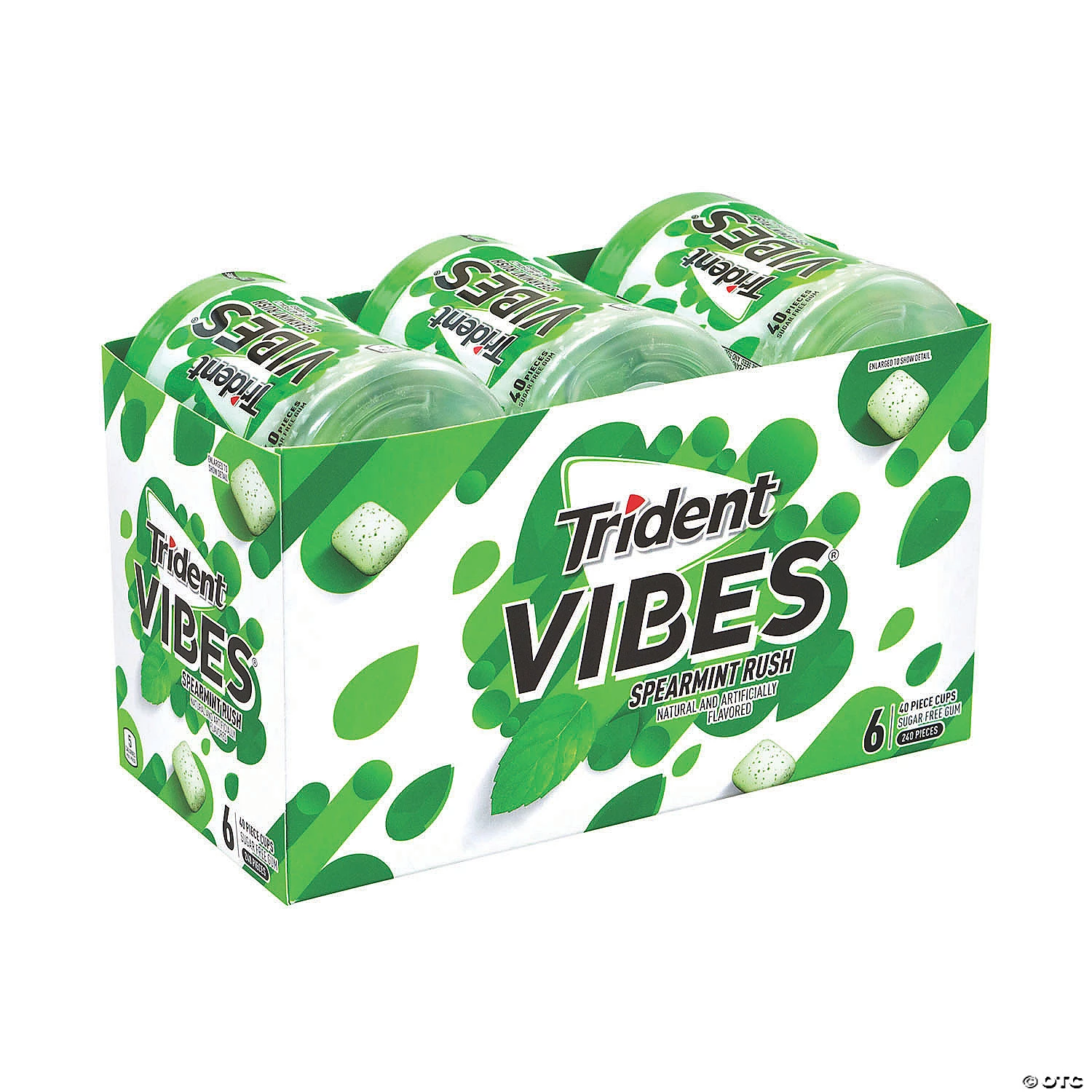 TRIDENT Vibes Spearmint Sugar-Free Gum, 40 Pieces, 6 Pack 4 TRIDENT Vibes Spearmint Sugar-Free Gum, 40 Pieces, 6 Pack - Image 2
