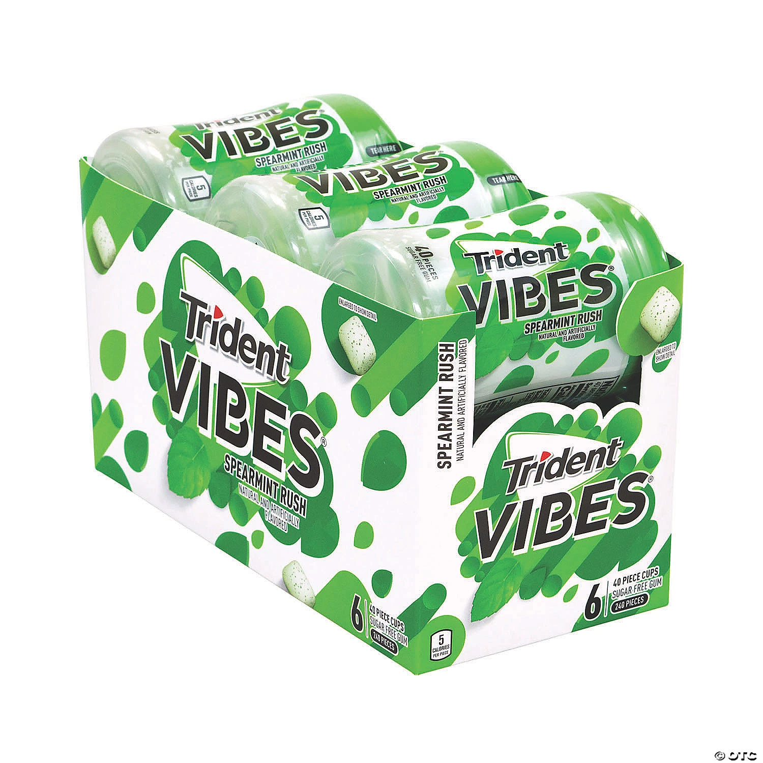 TRIDENT Vibes Spearmint Sugar-Free Gum, 40 Pieces, 6 Pack 5 TRIDENT Vibes Spearmint Sugar-Free Gum, 40 Pieces, 6 Pack - Image 3