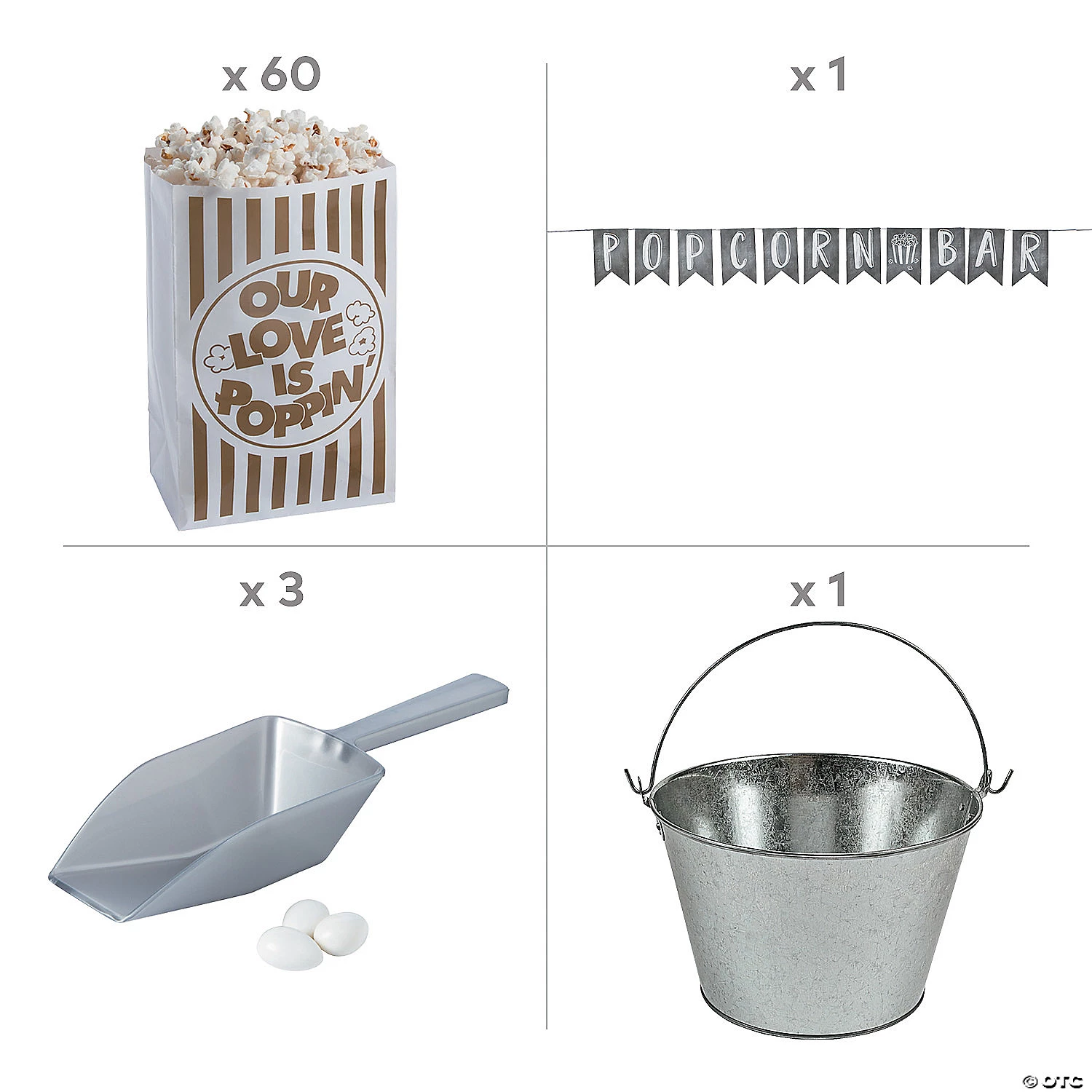 Wedding Popcorn Bar Kit for 60 Guests 4 Wedding Popcorn Bar Kit for 60 Guests - Image 2