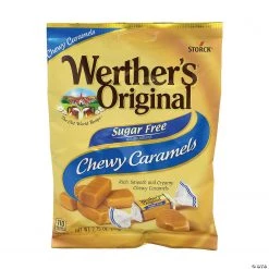 Werther's Original Chewy Caramels Sugar Free, 2.75 oz, 3 Pack
