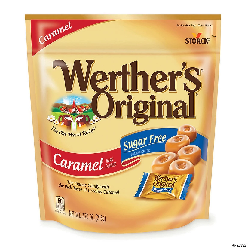 Werther's Original Sugar Free Caramel Hard Candies, 7.7 oz, 2 Pack 3 Werther's Original Sugar Free Caramel Hard Candies, 7.7 oz, 2 Pack